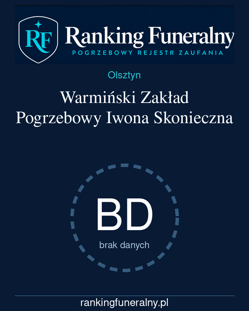 Warmiński Zakład Pogrzebowy Iwona Skonieczna - badge pionowy