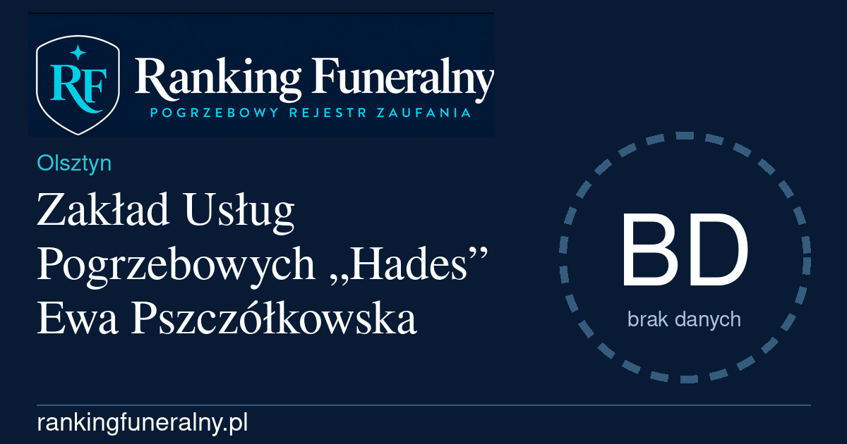 Zakład Usług Pogrzebowych „Hades” Ewa Pszczółkowska - badge poziomy