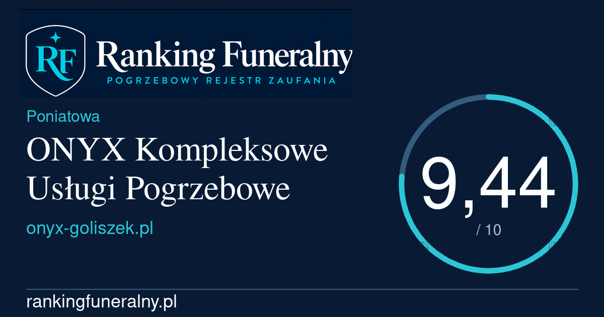 ONYX Kompleksowe Usługi Pogrzebowe - badge poziomy