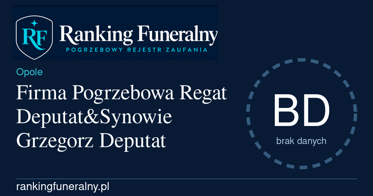Firma Pogrzebowa Regat Deputat&Synowie Grzegorz Deputat - badge poziomy