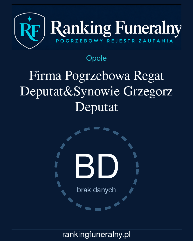 Firma Pogrzebowa Regat Deputat&Synowie Grzegorz Deputat - badge pionowy