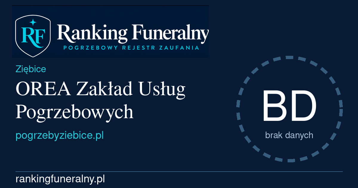 OREA Zakład Usług Pogrzebowych - badge poziomy