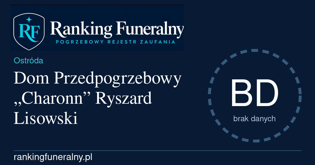 Dom Przedpogrzebowy „Charonn” Ryszard Lisowski - badge poziomy
