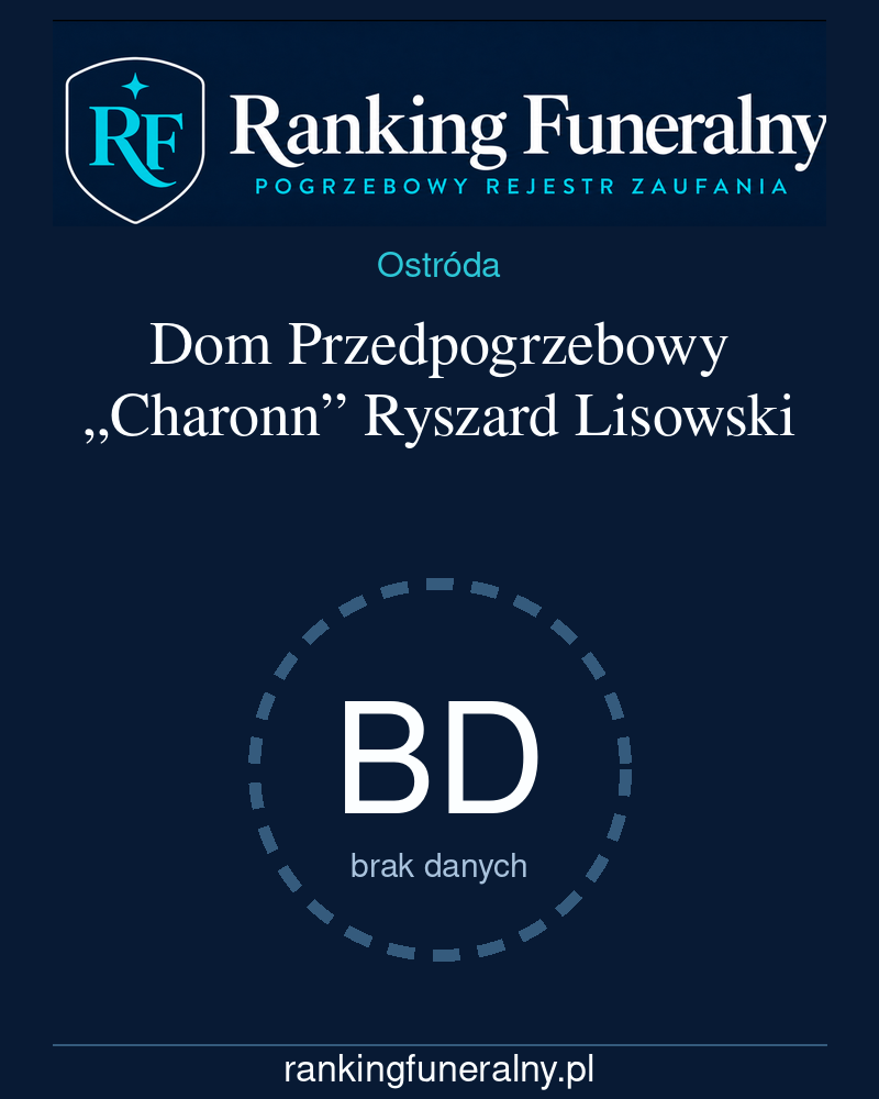 Dom Przedpogrzebowy „Charonn” Ryszard Lisowski - badge pionowy