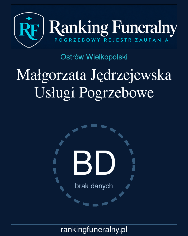Małgorzata Jędrzejewska Usługi Pogrzebowe - badge pionowy
