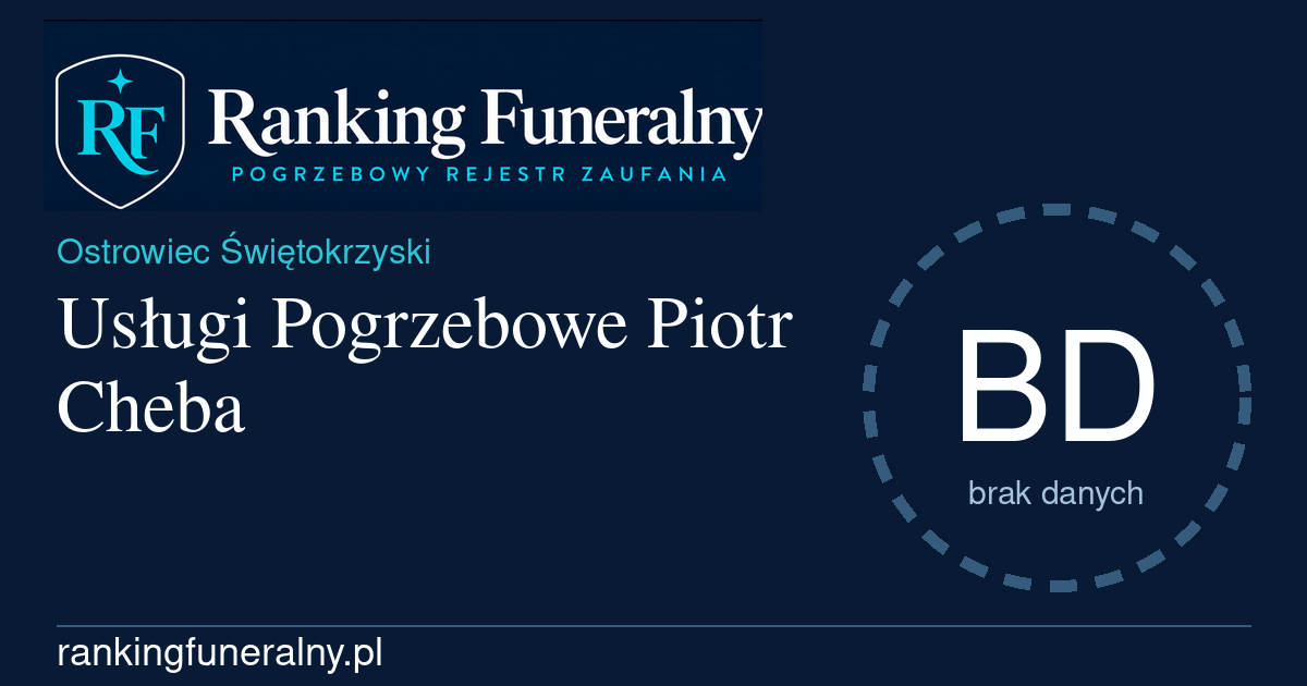 Usługi Pogrzebowe Piotr Cheba - badge poziomy
