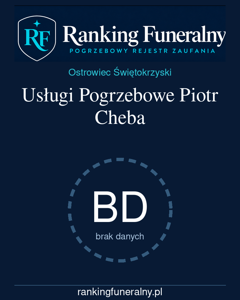 Usługi Pogrzebowe Piotr Cheba - badge pionowy