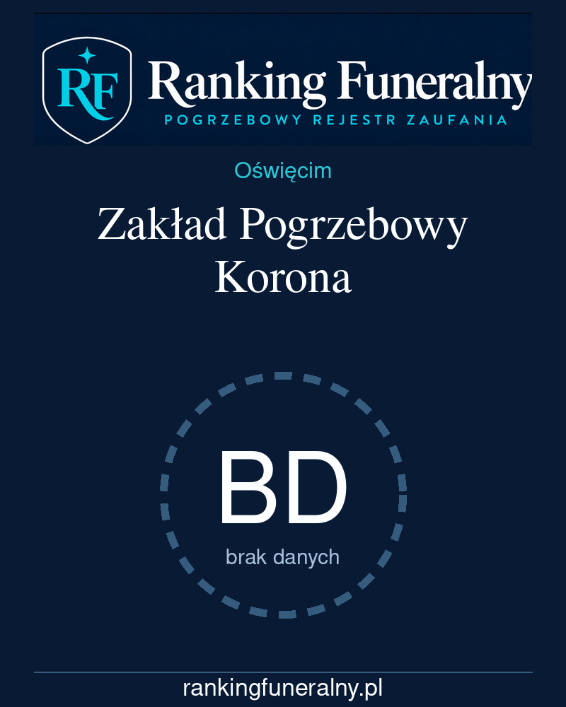 Zakład Pogrzebowy Korona - badge pionowy