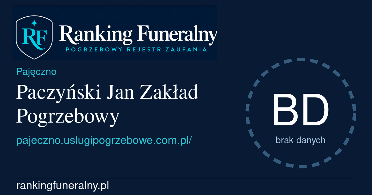 Paczyński Jan Zakład Pogrzebowy - badge poziomy