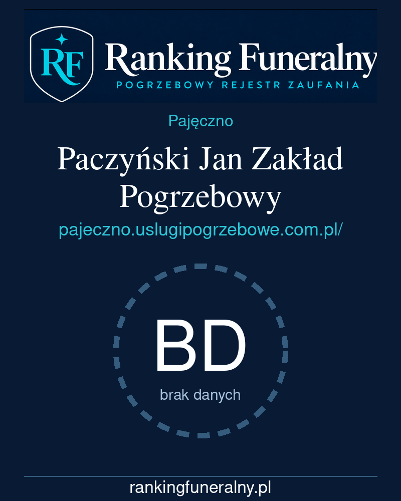 Paczyński Jan Zakład Pogrzebowy - badge pionowy
