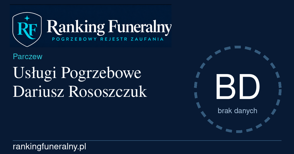 Usługi Pogrzebowe Dariusz Rososzczuk - badge poziomy