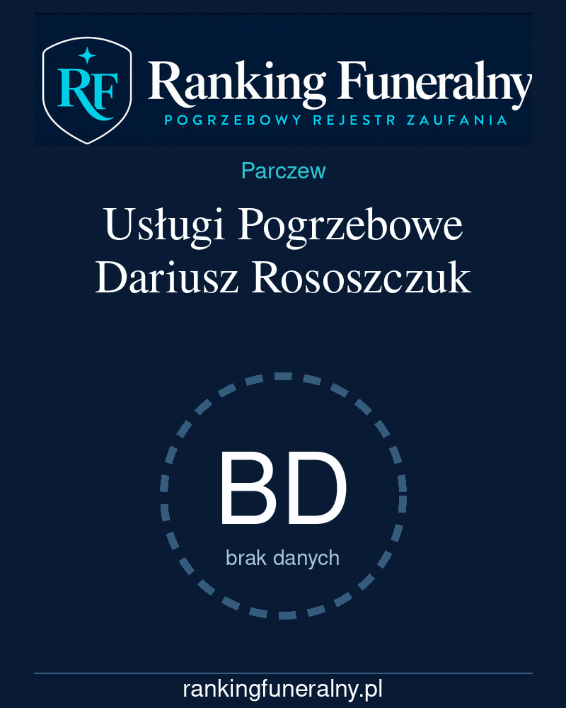 Usługi Pogrzebowe Dariusz Rososzczuk - badge pionowy