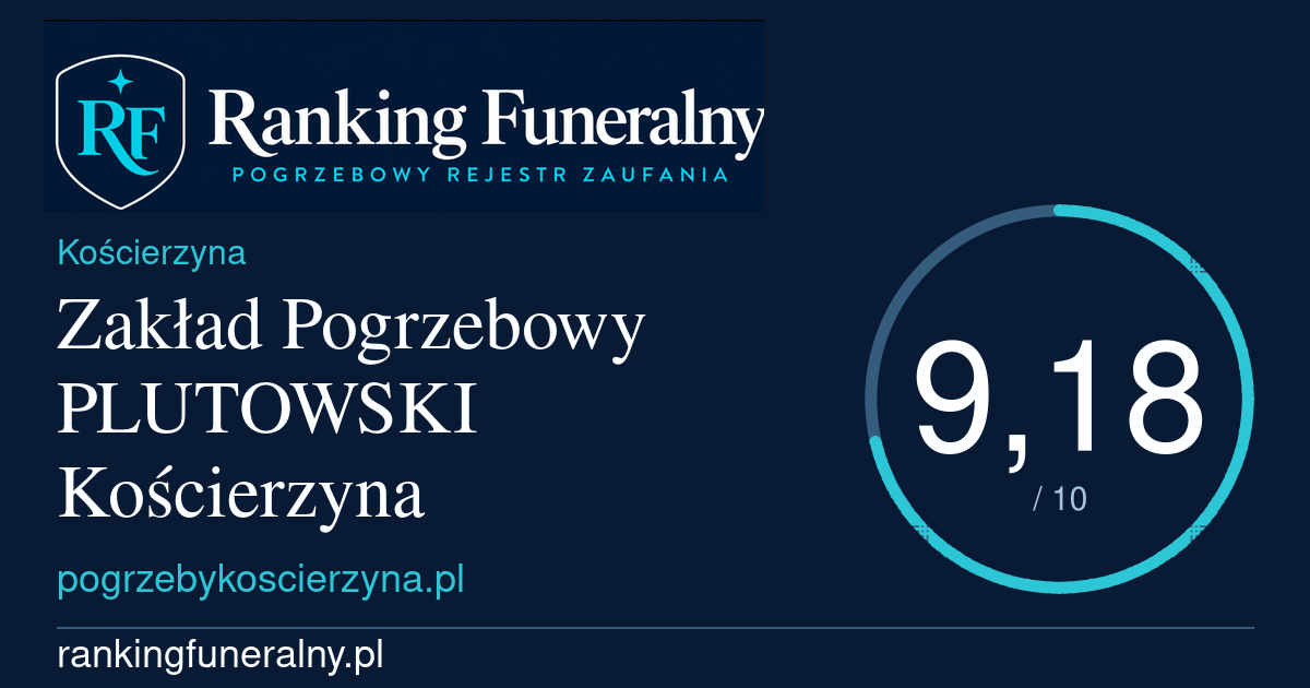Zakład Pogrzebowy PLUTOWSKI Kościerzyna - badge poziomy