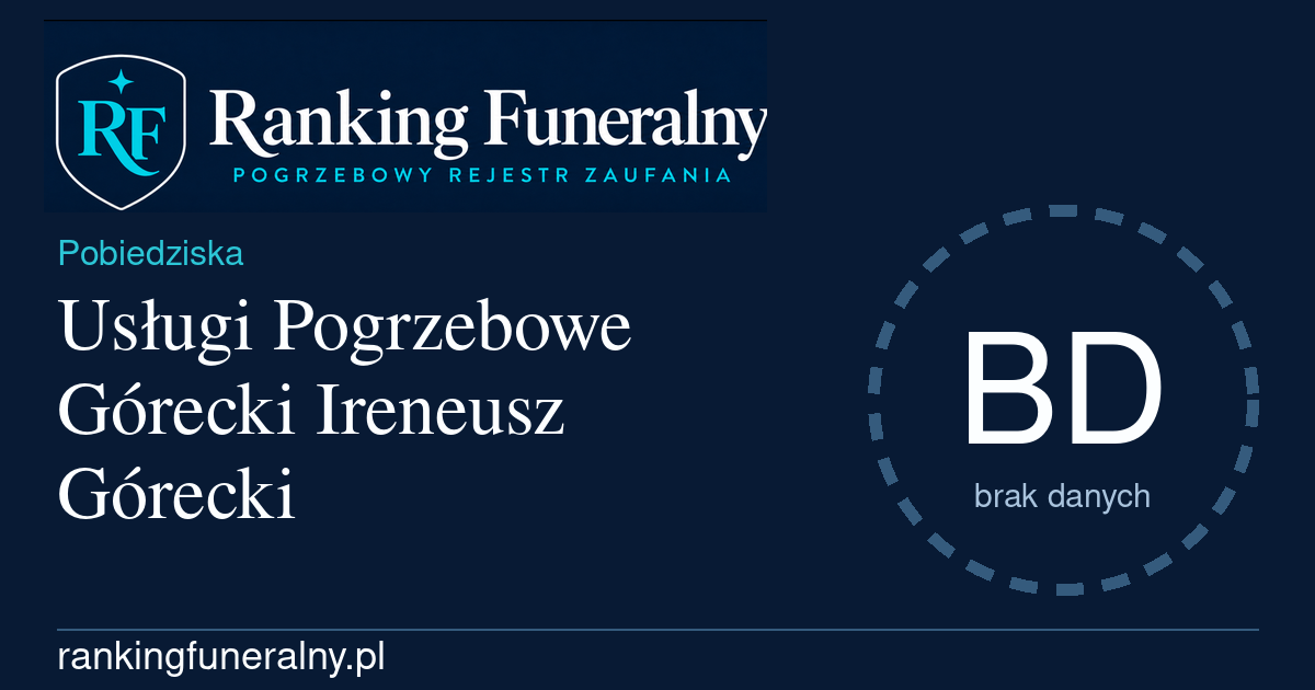 Usługi Pogrzebowe Górecki Ireneusz Górecki - badge poziomy