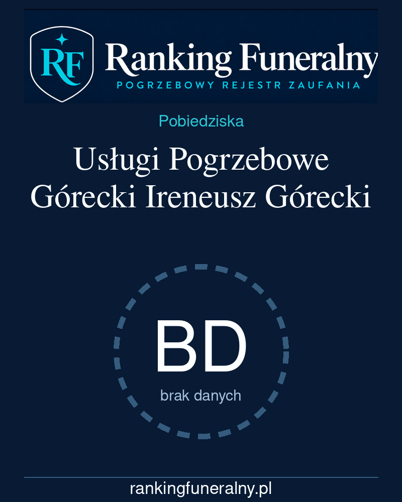 Usługi Pogrzebowe Górecki Ireneusz Górecki - badge pionowy