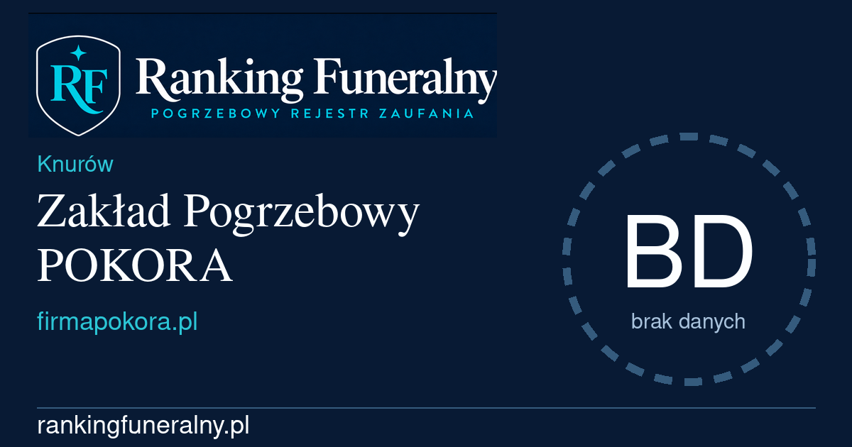 Zakład Pogrzebowy POKORA - badge poziomy