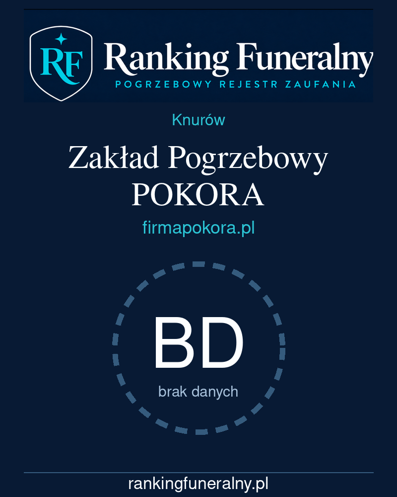 Zakład Pogrzebowy POKORA - badge pionowy