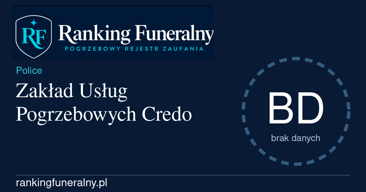 Zakład Usług Pogrzebowych Credo - badge poziomy