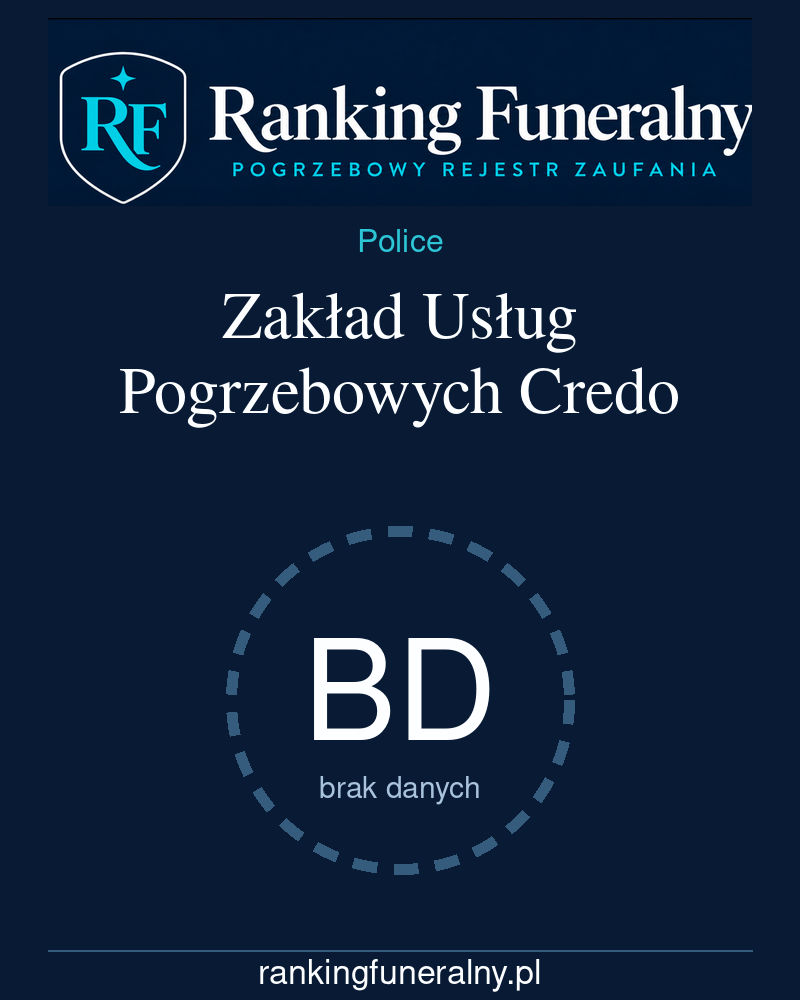 Zakład Usług Pogrzebowych Credo - badge pionowy