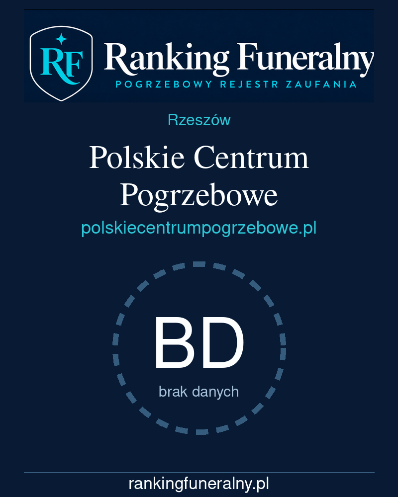 Polskie Centrum Pogrzebowe - badge pionowy