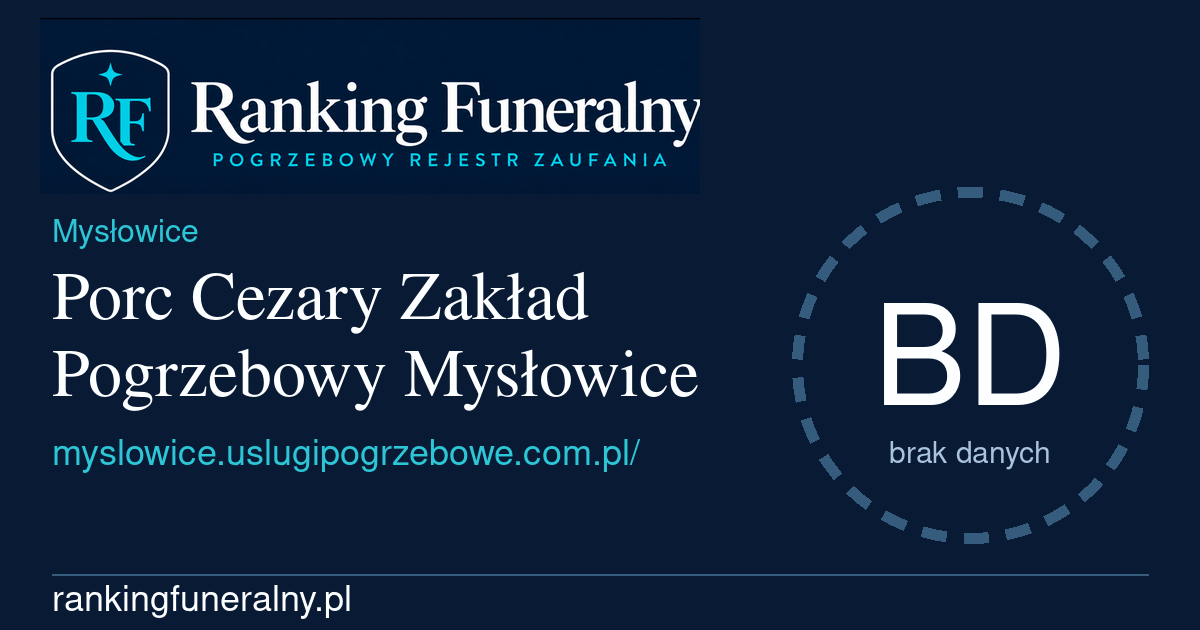 Porc Cezary Zakład Pogrzebowy Mysłowice - badge poziomy