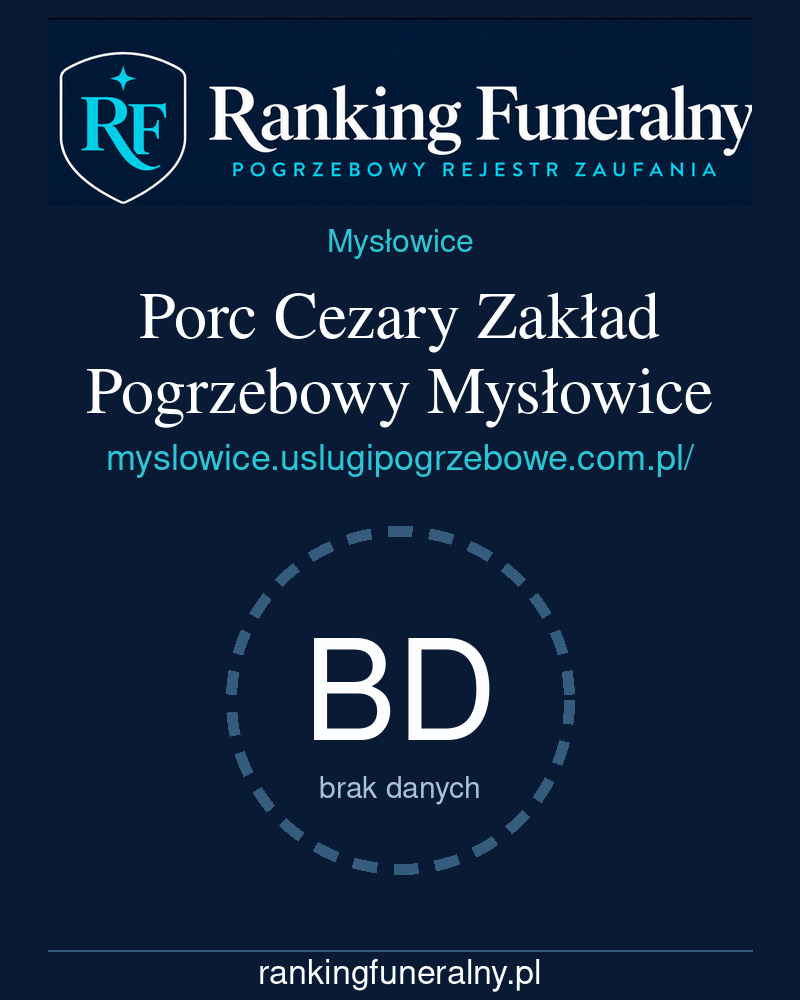 Porc Cezary Zakład Pogrzebowy Mysłowice - badge pionowy