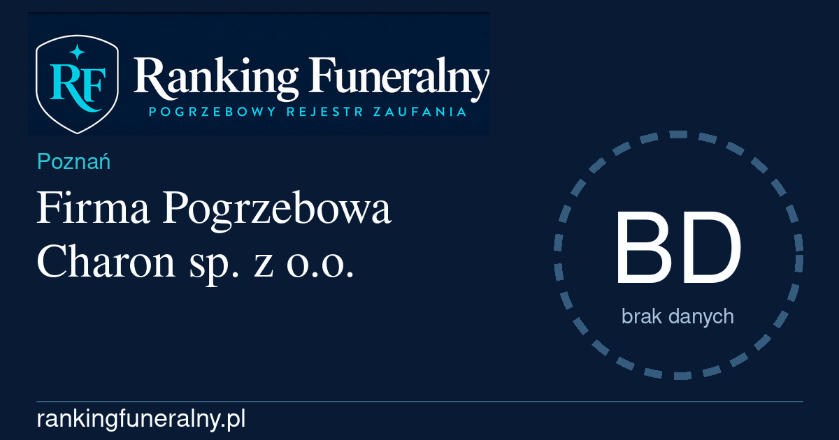 Firma Pogrzebowa Charon sp. z o.o. - badge poziomy