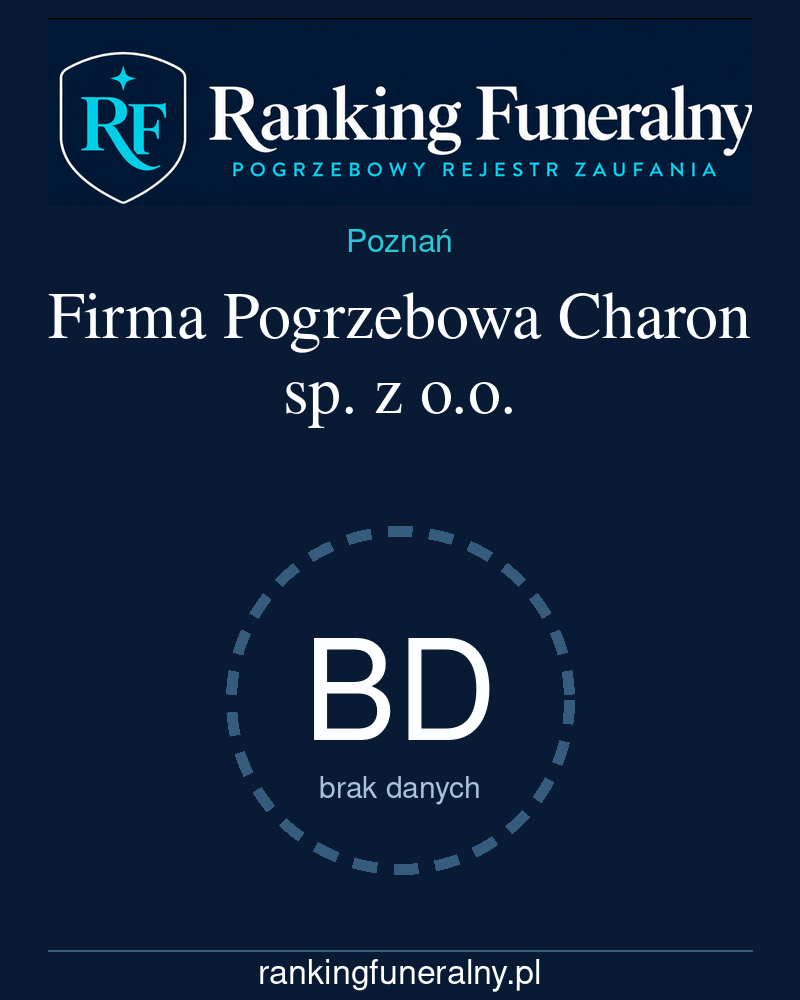 Firma Pogrzebowa Charon sp. z o.o. - badge pionowy