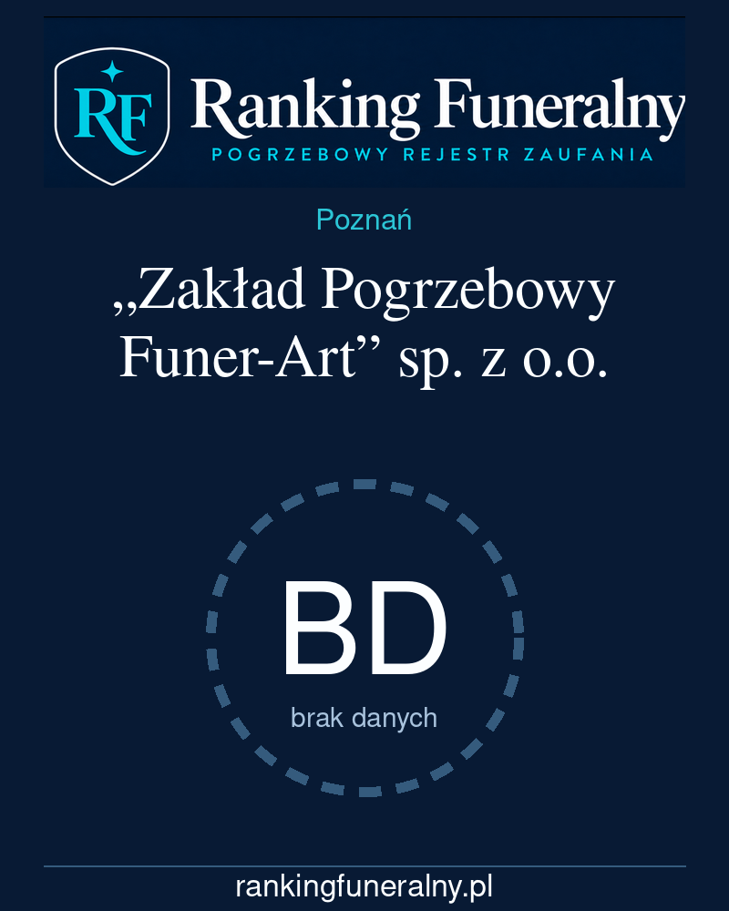 „Zakład Pogrzebowy Funer-Art” sp. z o.o. - badge pionowy