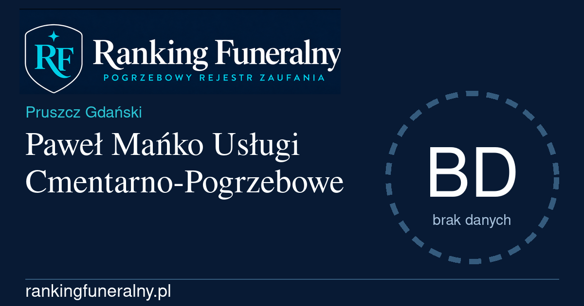 Paweł Mańko Usługi Cmentarno-Pogrzebowe - badge poziomy