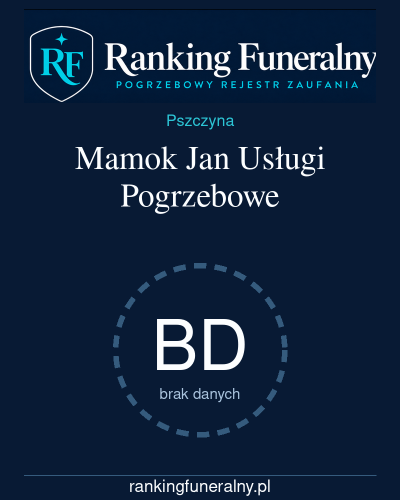 Mamok Jan Usługi Pogrzebowe - badge pionowy