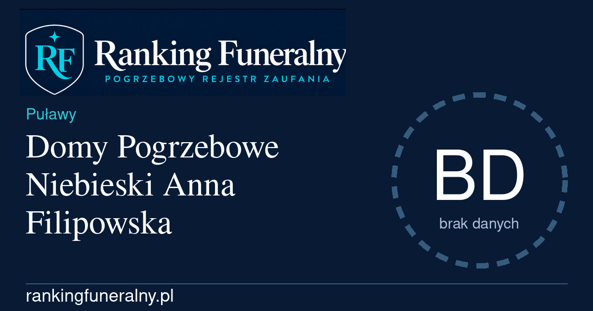 Domy Pogrzebowe Niebieski Anna Filipowska - badge poziomy