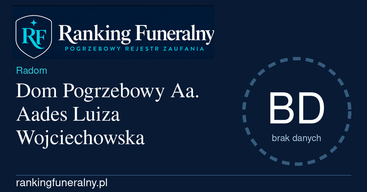 Dom Pogrzebowy Aa. Aades Luiza Wojciechowska - badge poziomy