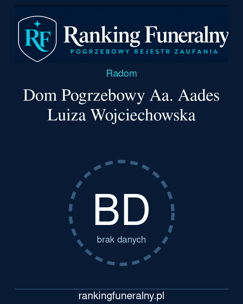Dom Pogrzebowy Aa. Aades Luiza Wojciechowska - badge pionowy