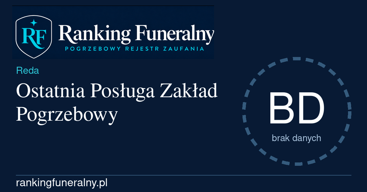 Ostatnia Posługa Zakład Pogrzebowy - badge poziomy