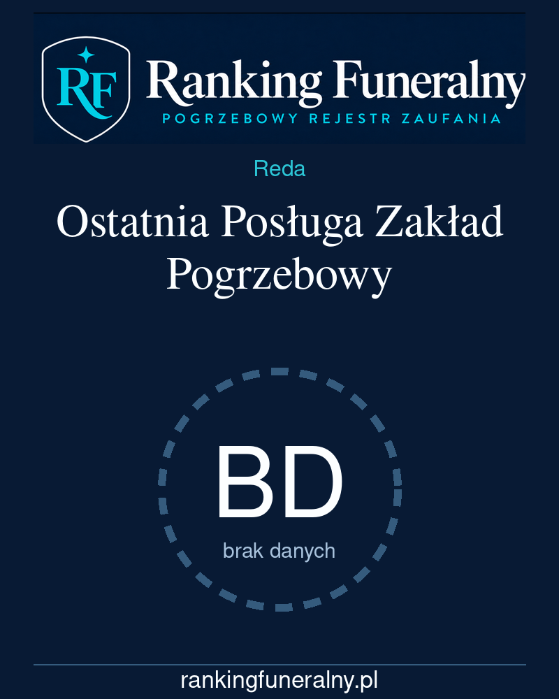 Ostatnia Posługa Zakład Pogrzebowy - badge pionowy