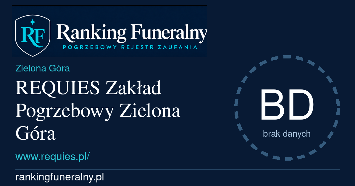 REQUIES Zakład Pogrzebowy Zielona Góra - badge poziomy