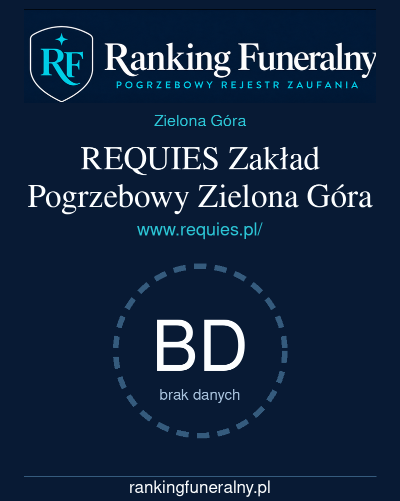 REQUIES Zakład Pogrzebowy Zielona Góra - badge pionowy