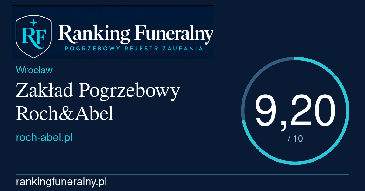Zakład Pogrzebowy Roch&Abel - badge poziomy