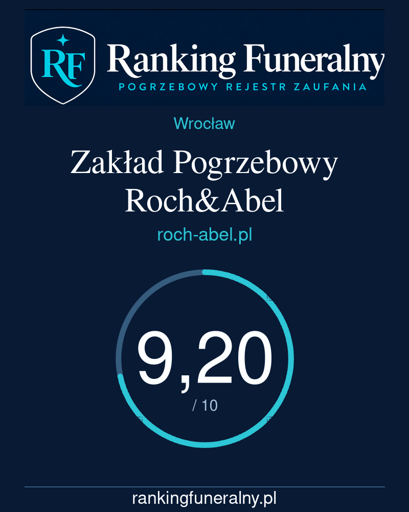 Zakład Pogrzebowy Roch&Abel - badge pionowy