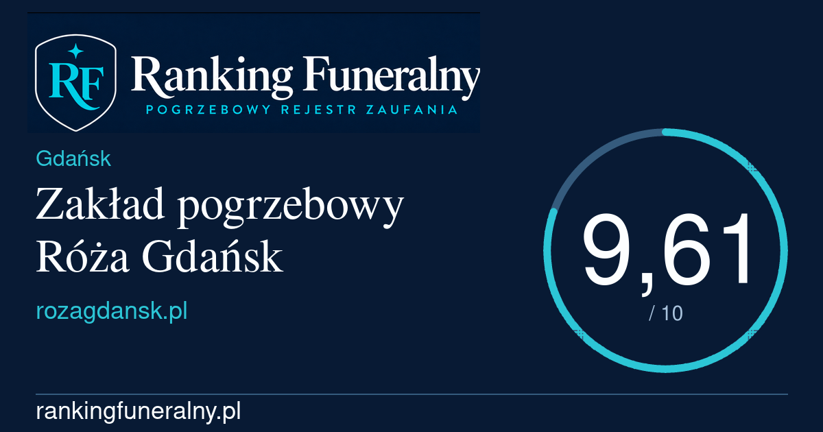 Zakład pogrzebowy Róża Gdańsk - badge poziomy