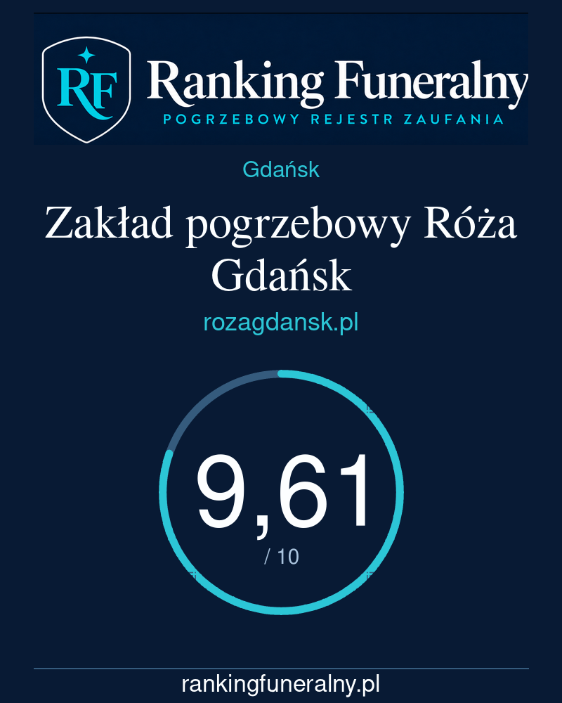 Zakład pogrzebowy Róża Gdańsk - badge pionowy