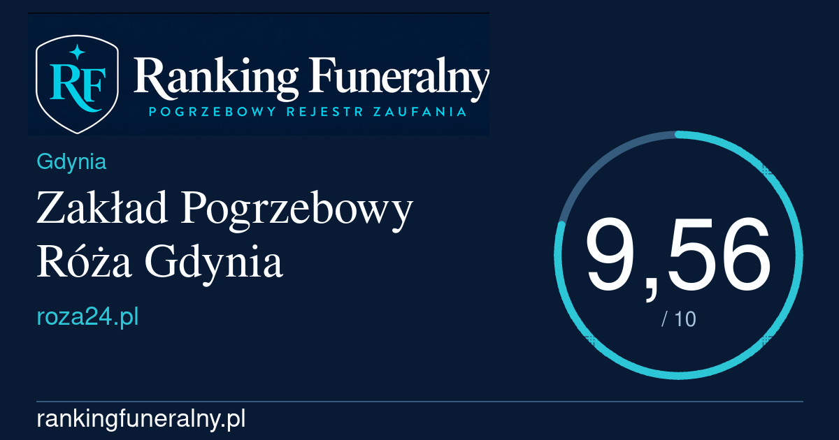 Zakład Pogrzebowy Róża Gdynia - badge poziomy