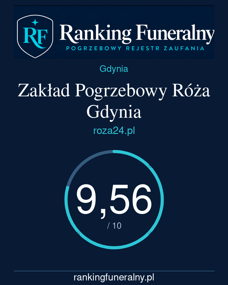 Zakład Pogrzebowy Róża Gdynia - badge pionowy
