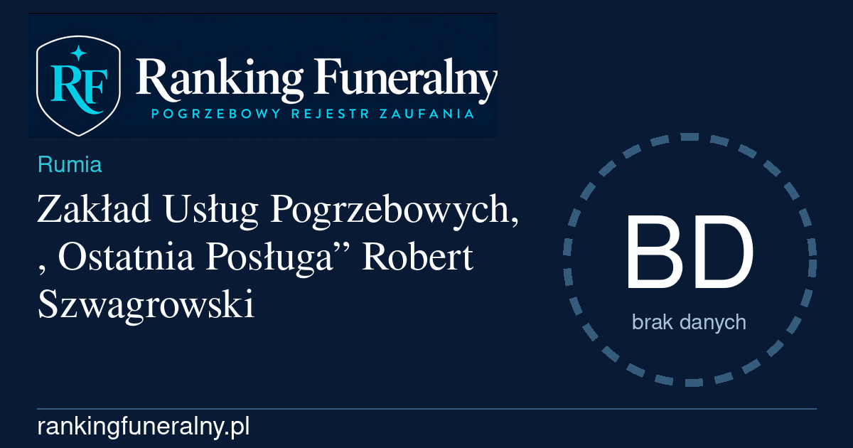 Zakład Usług Pogrzebowych, , Ostatnia Posługa” Robert Szwagrowski - badge poziomy
