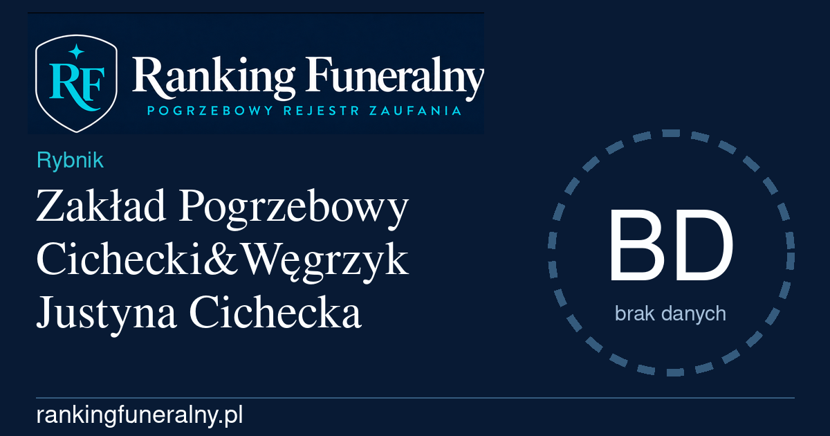 Zakład Pogrzebowy Cichecki&Węgrzyk Justyna Cichecka - badge poziomy