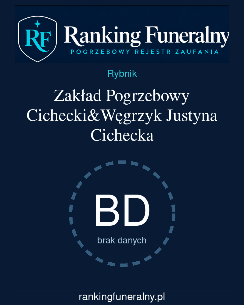 Zakład Pogrzebowy Cichecki&Węgrzyk Justyna Cichecka - badge pionowy