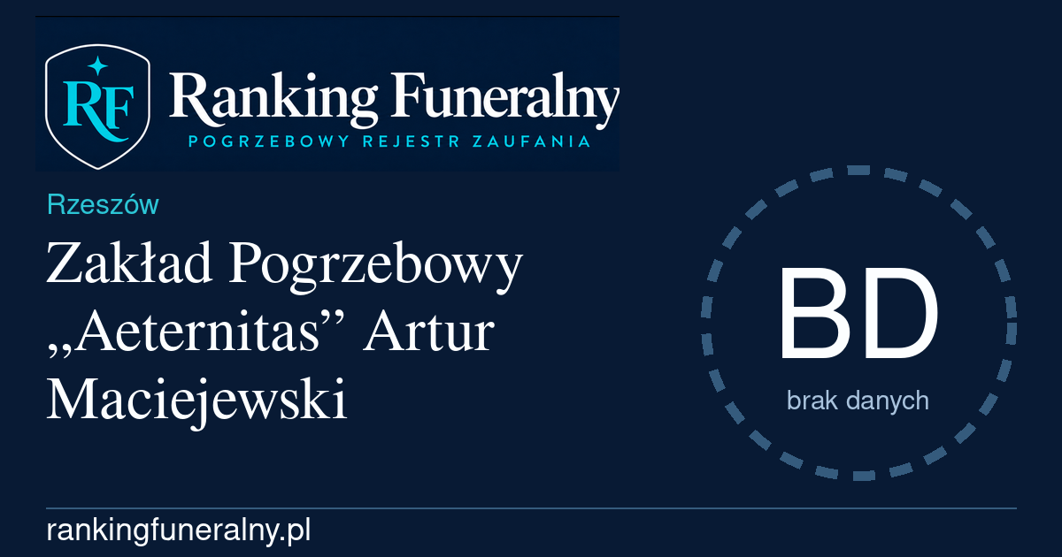 Zakład Pogrzebowy „Aeternitas” Artur Maciejewski - badge poziomy