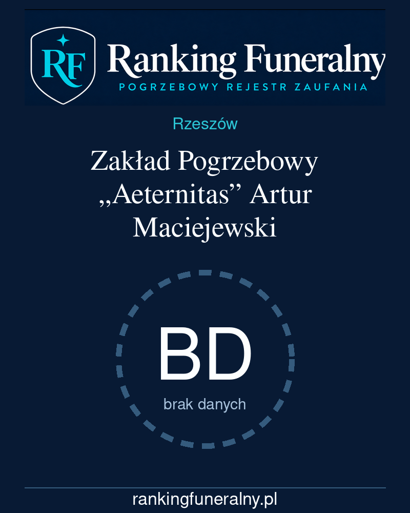 Zakład Pogrzebowy „Aeternitas” Artur Maciejewski - badge pionowy