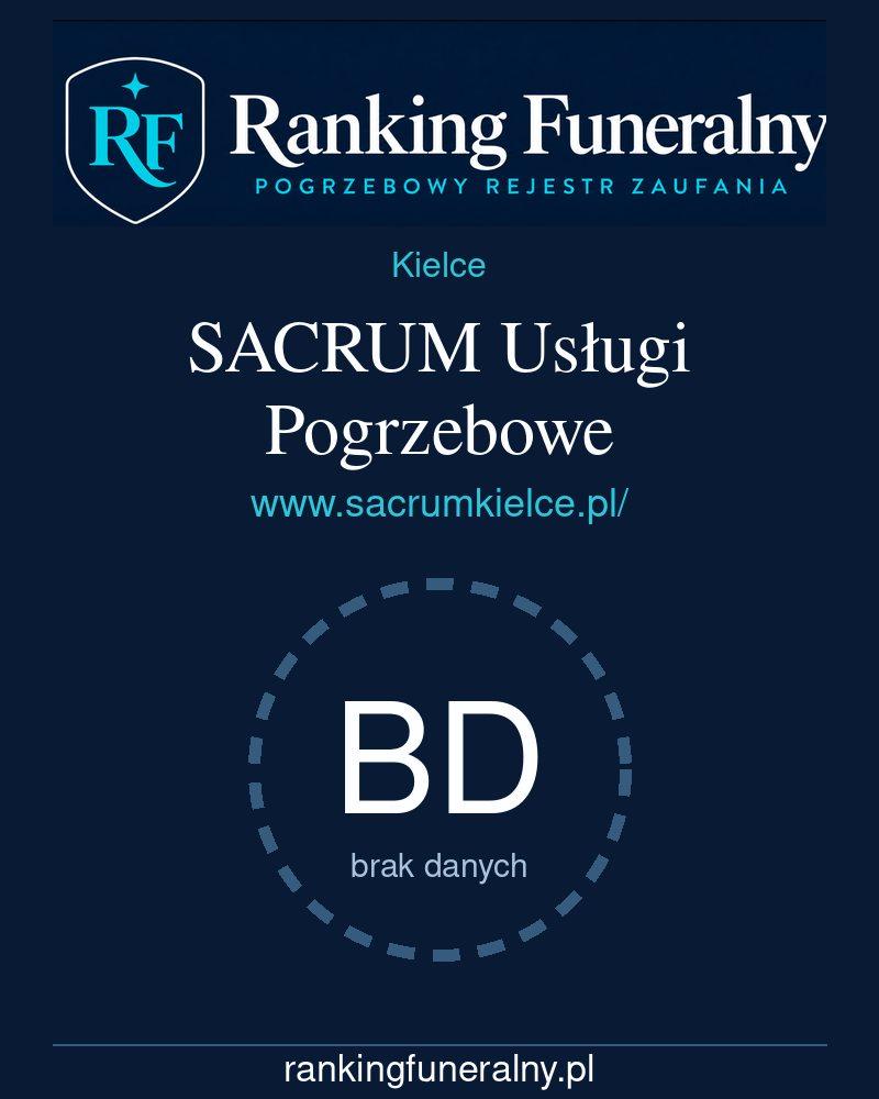 SACRUM Usługi Pogrzebowe - badge pionowy